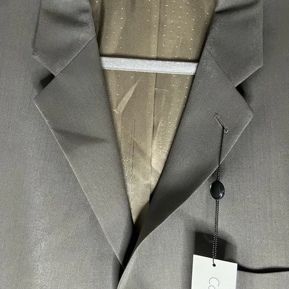Calvin Klein Men Size 48R Suit Jacket Taupe 100% Wool Dry Clean Contemporary NWT - Picture 5 of 16